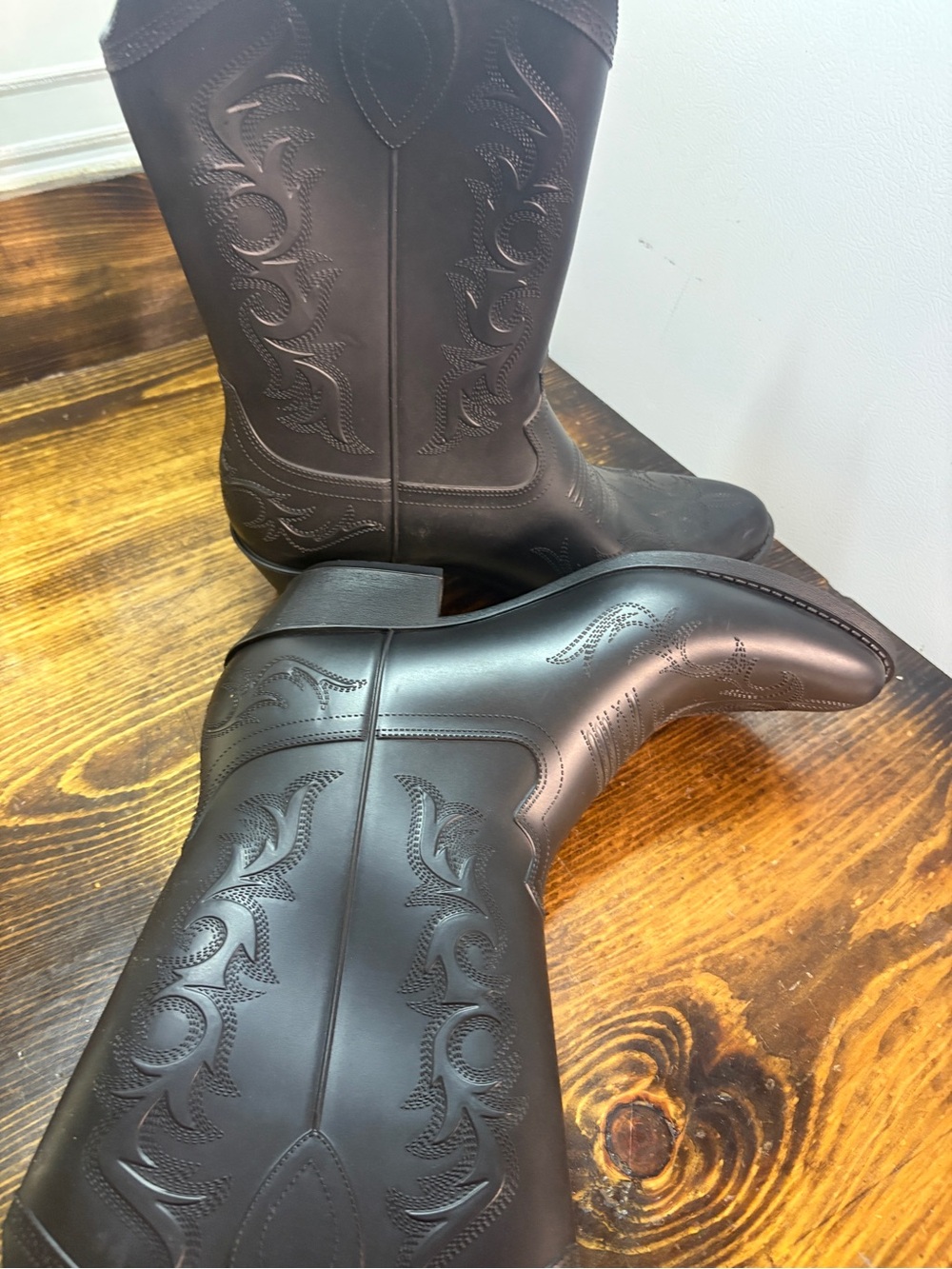 No boundaries black cowgirl rubber/rain boots size 7 - Picture 5 of 8